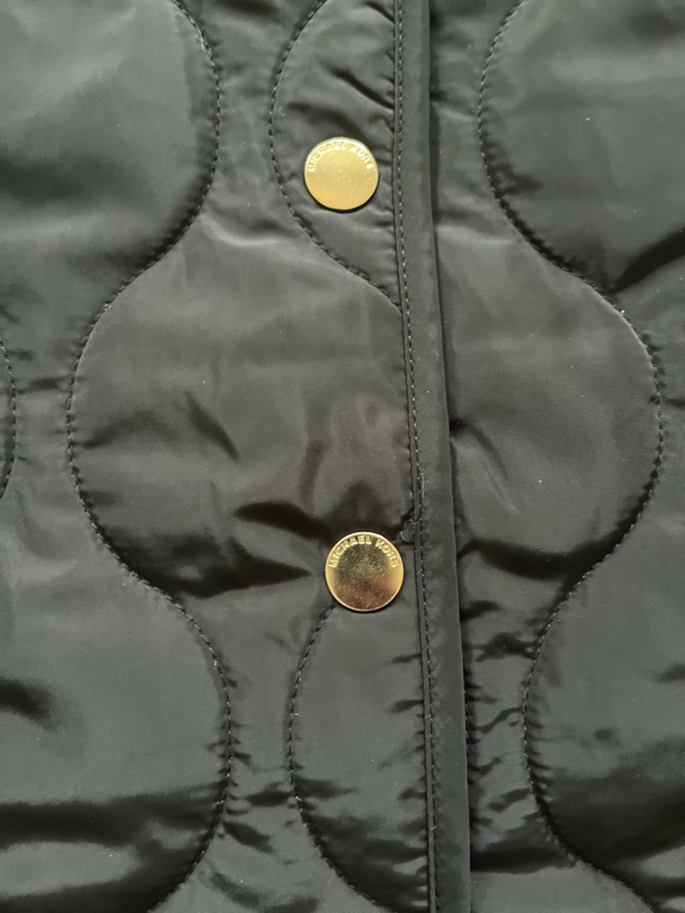 Michael Kors Black Quilted Snap-Front Vest - Picture 4 of 8